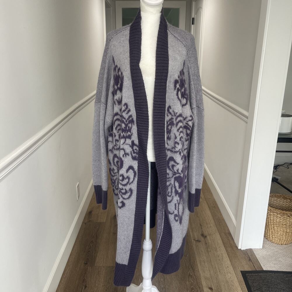 Disney Parks Haunted Mansion Open Front Cardigan XXL Duster Purple Pockets